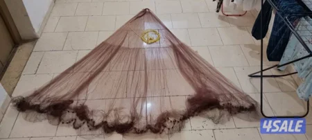 FISHING TROWING CASTING NET 7/8 FEET LONG 15 FEET ROPE well preserved